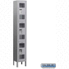 See-Through Metal Locker S-63168 - Triple Tier 1 Wide 12"W x 18"D x 24"H Gray Assembled