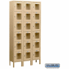 See-Through Metal Locker S-66362 - Six Tier 3 Wide 12"W x 12"D x 12"H Tan Unassembled