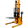 Big Joe® S22 Fully Powered Straddle Stacker 2200 Lb 116" Lift Forks Inside