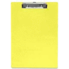 Saunders Recycled Plastic Clipboard with Low Profile Clip, 8-1/2" x 12", Transparent Neon Yellow