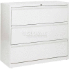 Lateral File, 3-Drawer, 42W" x 19-1/4D" x 40-7/8H", Standard White