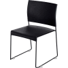 Safco® Currant™ Plastic Stacking Chair - Black with Black Frame - Pack of 4