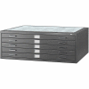 5-Drawer Steel Flat File for 30" x 42" D, Black