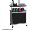 Safco 8964BL - Mobile Beverage Cart, Locking Cabinet, Steel, Black
