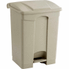 Safco® Plastic Step-On Receptacle, 17 Gallon Beige - 9922TN