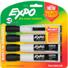 EXPO® Magnetic Dry Erase Marker - Chisel Tip - Black - 4 Pack