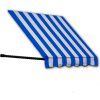 Awntech SANT21-10BBW Window/Entry Awning 10-3/8'W x 2'H x 1'D Bright Blue/White