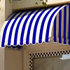 Awntech CS33-8BBW, Window/Entry Awning 8' 4-1/2"W x 3'D x 3' 8"H Bright Blue/White