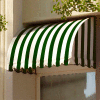 Awntech RS22-3FW, Window/Entry Awning 3' 4-1/2" W x 2'D x 2' 7"H Forest Green/White