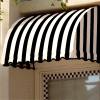 Awntech CS33-6KW, Window/Entry Awning 6' 4-1/2"W x 3'D x 3' 8"H Black/White