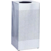 Rubbermaid® Silhouette SC14 Square Open Top Receptacle w/Liner, 16 Gallon - Stainless Steel