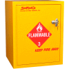 6 Gallon, Bench Flammable Cabinet, Self-Closing, 16-3/4"W x 15-3/4"D x 21-1/4"H