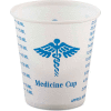 Dart® Paper Medical & Dental Graduated Cups, 3oz, White/Blue, 100/Bag, 50 Bags/Carton