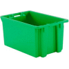 Schaefer Stack & Nest Tote FB603 - 23"L x 15"W x 12"H - Open Handles - Green - Pkg Qty 15