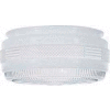 Satco 50-106 Outside White Drum Glass with Clear Sides and Bottom 8-3/8-in. Diameter