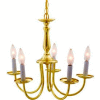 Satco 76-280 5 Light - 18" - Chandelier - w/Candlesticks Polished Brass