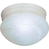 Satco 76-612 1 Light - 8" - Flush Mount - Small Alabaster Mushroom Textured White