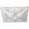 Satco 77-392 2 Light - 12" - Ceiling Fixture - Square Floral / w/Pull Chain White