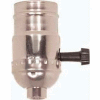 Satco 80-1008 3 Terminal (2 Circuit) Turn Knob Socket - Brite Gilt