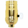 Satco 80-1014 150W Full Range Turn Knob Dimmer Socket - Brite Gilt