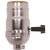 Satco 80-1017 Hi-Low Turn Knob Socket - Nickel