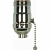 Satco 80-1037 On-Off Pull Chain Socket With Set Screw and Uno Thread - Polished Nickel