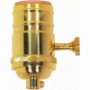 Satco 80-1050 3 Way (2 Circuit) Turn Knob Socket w/Matching Finish Removable Knob 1/4 IPS