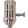 Satco 80-1067 150W Full Range Turn Knob 4pc. Dimmer Socket w/Uno Thread - Polished Nickel