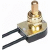 Satco 80-1124 On-Off Metal Push Switch 3/8-in. Bushing Brass Finish