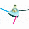 Satco 80-1140 Hi-Low Metal Rotary Switch w/Diode Brass Finish