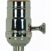Satco 80-1180 On-Off Turn Knob Socket w/Removable Knob With Set Screw - Polished Nickel