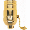 Satco 80-1188 On-Off Pull Chain Socket With Set Screw - Brite Gilt