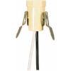 Satco 80-1198 Candelabra Base Phenolic Socket with Spring Clip  Ivory
