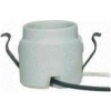 Satco 80-1263 Keyless Porcelain Socket w/Rim - Double Snap-in Clip