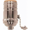 Satco 80-1292 On-Off Pull Chain Socket With Set Screw and Uno Thread 1/8 IPS - Polished Nickel