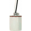 Satco 80-1313 Keyless Glazed Porcelain Socket w/Cap - 9-in. Leads