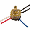 Satco 80-1361 3-Way Lighted Rotary Switch Brass Finish