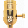 Satco 80-1542 3 Way Turn Knob Socket w/Slide-In Terminal - Nickel