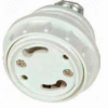 Satco 80-1717 Electronic Socket Cap w/ Ring U-Channel 1/8IP Hickey and Screw Terminals