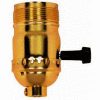 Satco 80-1969 3 Way (2 Circuit) Turn Knob Socket w/Removable Knob and Set Screw - Dark Antique