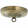 Satco 90-053 Ribbed Canopy Kit - Antique Brass Finish 7/16-in. Center Hole