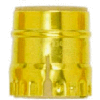 Satco 90-1146 Aluminum Shell - Short Keyless - Brite Gilt
