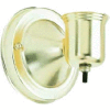 Satco 90-120 1-5/8-in. Wired Wall Bracket with Bottom Turn Knob Switch - Brass Finish