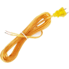 Satco 90-1531 15 Ft. Cord Set, 18/2 SPT-1, Clear Gold