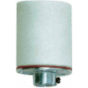Satco 90-1707 Keyless 3 Terminal Grounded Porcelain Socket w/Metal Cap - 1/4 IPS