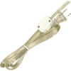 Satco 90-2310 8 Ft. Cord Set w/Hi-Low Switch - 18/2 SPT-2 105-#176; , Clear Silver