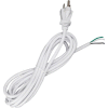 Satco 90-2413 10 Ft. Heavy Duty Cord Set 18/3 SJT -105-#176;C, White