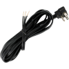 Satco 90-2435 10 Ft. Flat Plug Cord Set 18/3 SPT-2-105-#176;C, Black