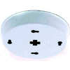 Satco 90-244 Bent Glass Ceiling Holder - White Finish