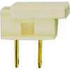 Satco 90-2606 Slide Plug-Polarized 18/2-SPT-2  White